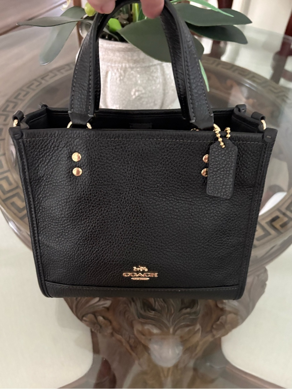🖤🖤COACH DEMSEY TOTE 22 IN BLACK PEBBLED LEATHER!🖤🖤C0971